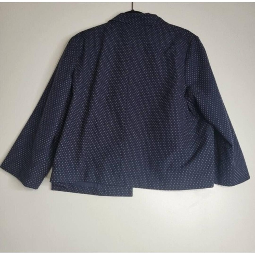 Pendleton Navy Polka Dot Crop Blazer Cape Style Jacket Large - Picture 6 of 6